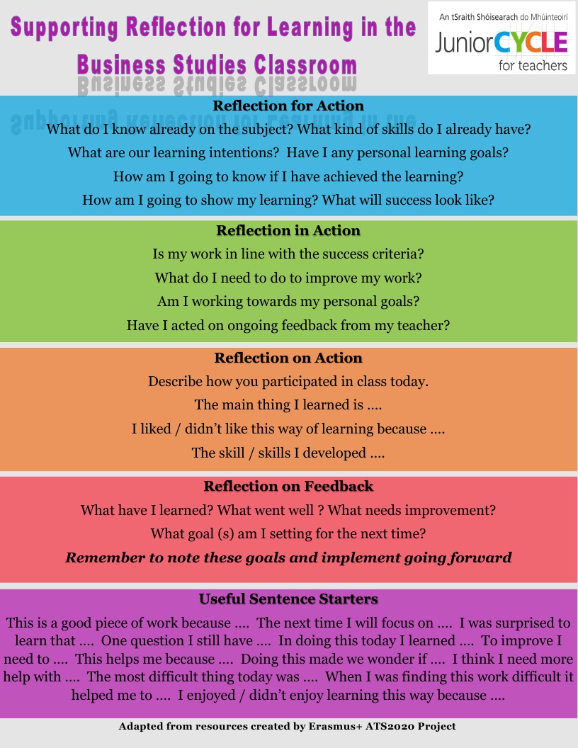 Supporting Student Reflection Poster