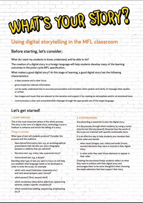 Digital Storytelling in the MFL Classroom