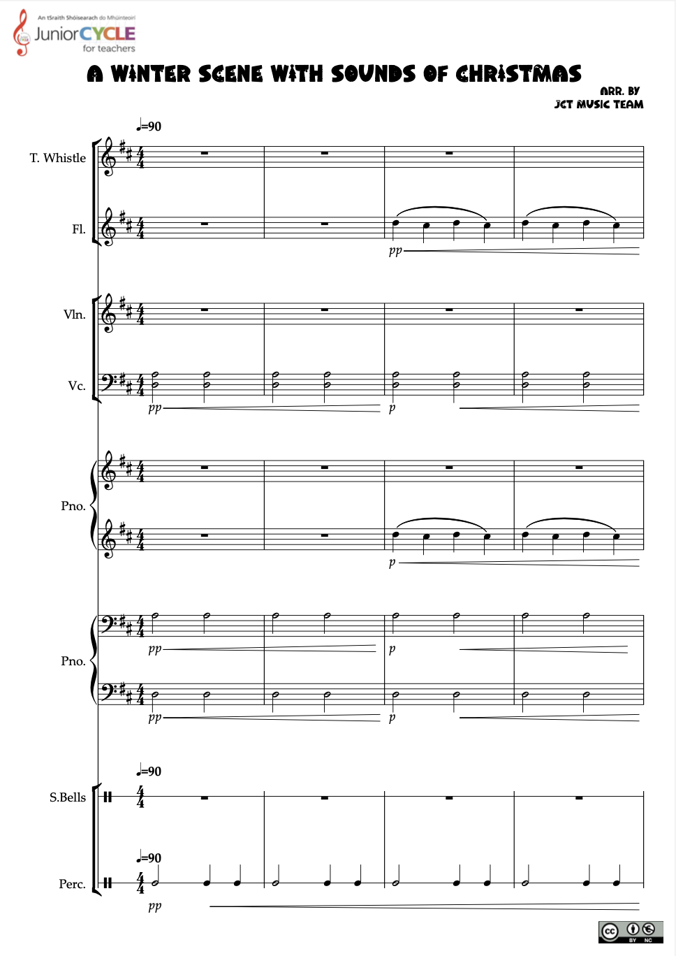 A Winter Scene with Sounds of Christmas - Score