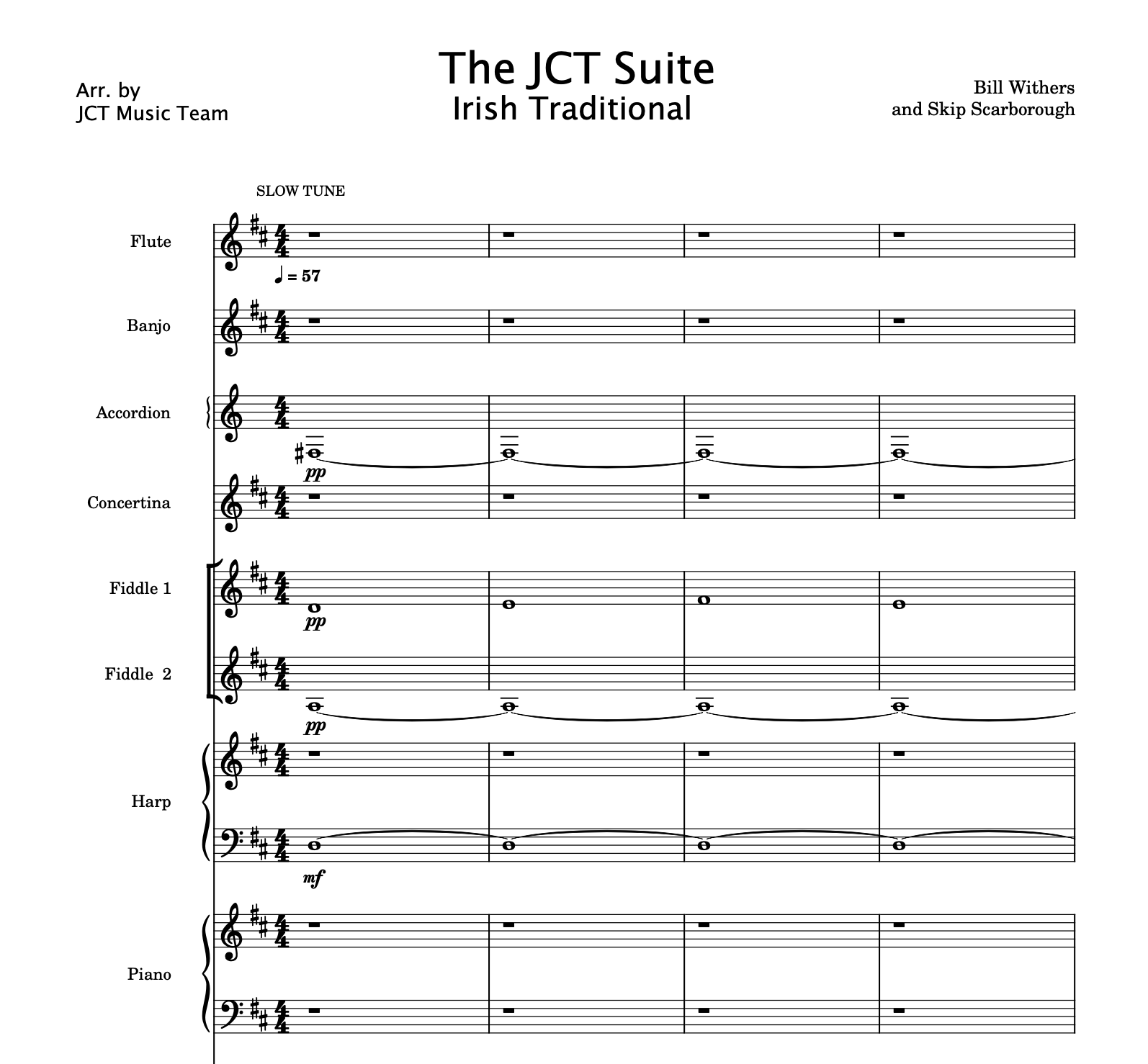 Possible TRADITIONAL IRISH music Arrangement for Large Ensemble - PDF