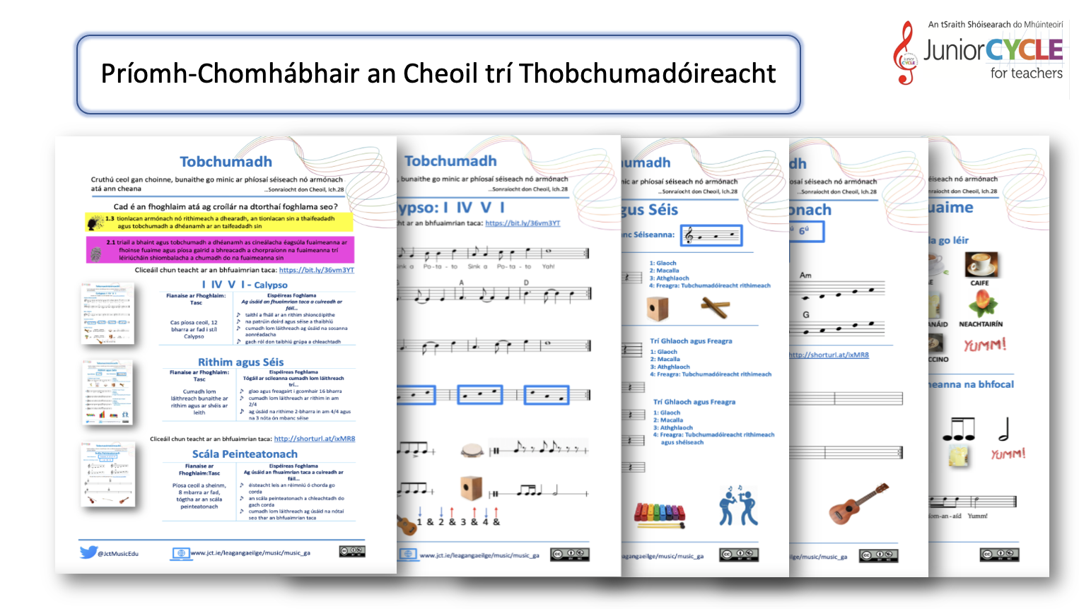 Príomh-Chomhábhair an Cheoil trí Thobchumadóireacht