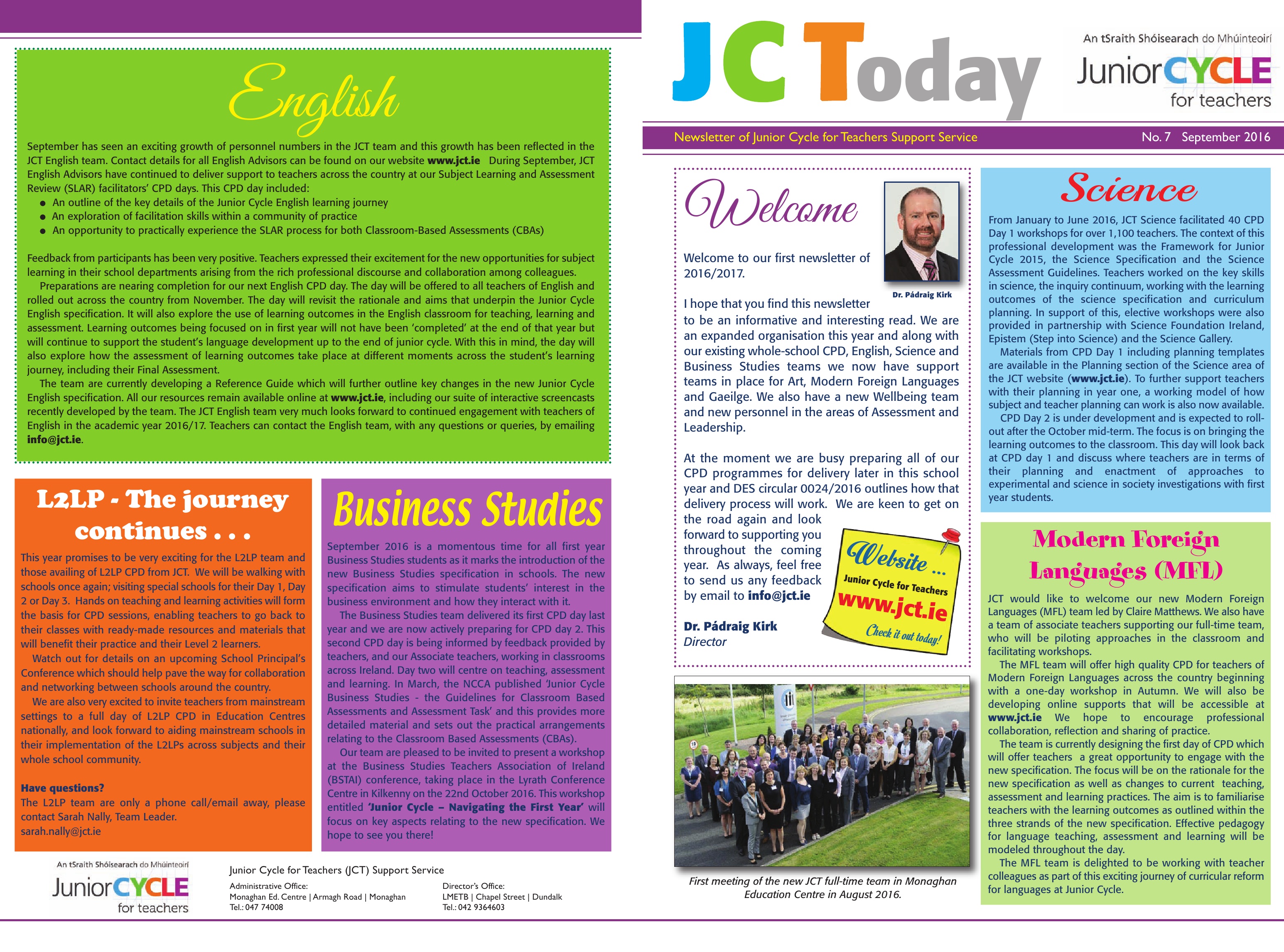 JCToday Newsletter Sept 2016