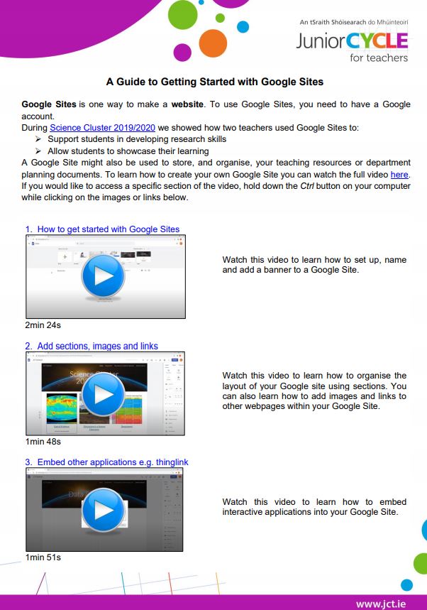 A Guide to Getting Started with Google Sites