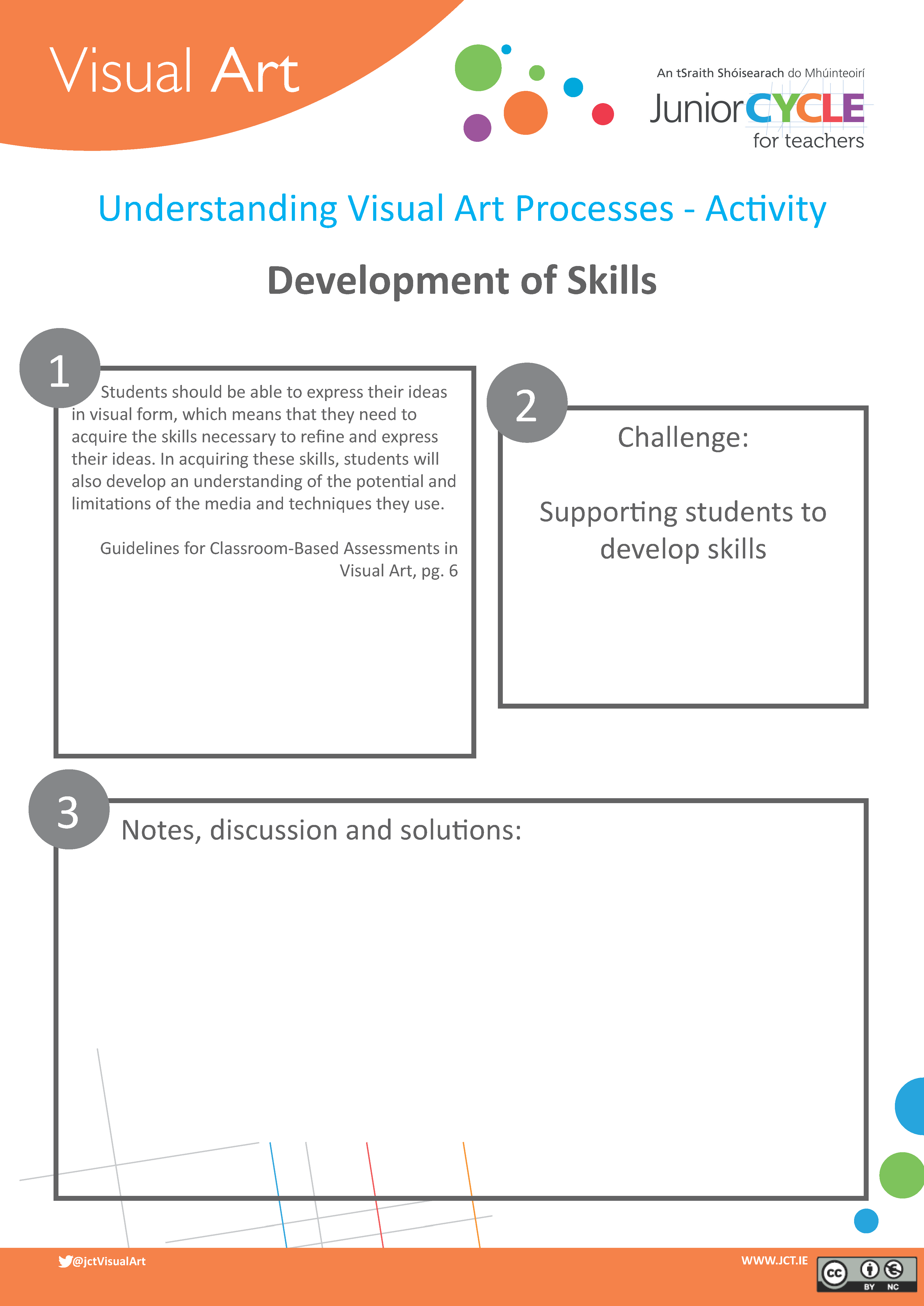 Understanding Visual Art Processes - Development of Skills