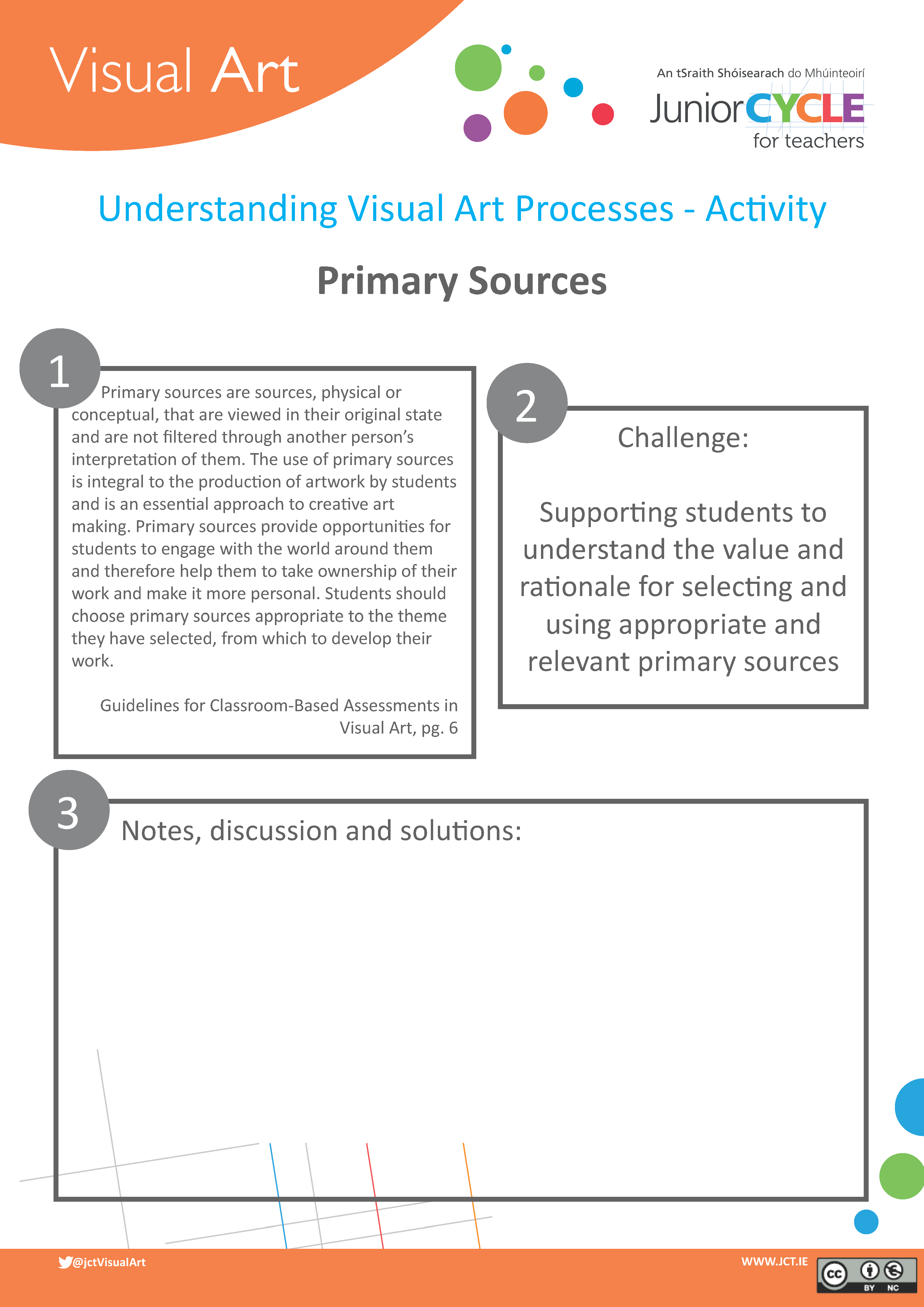 Understanding Visual Art Processes - Primary Sources