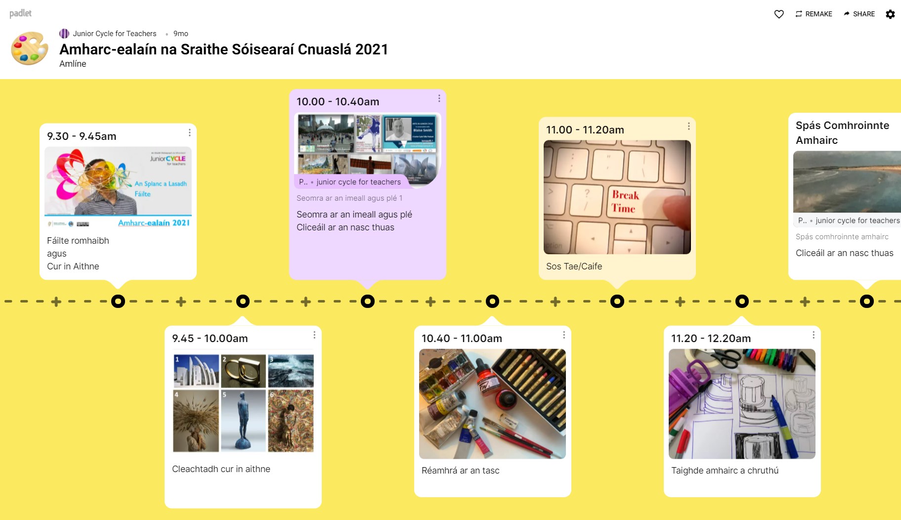 Padlet Sceideal na Ceardlann