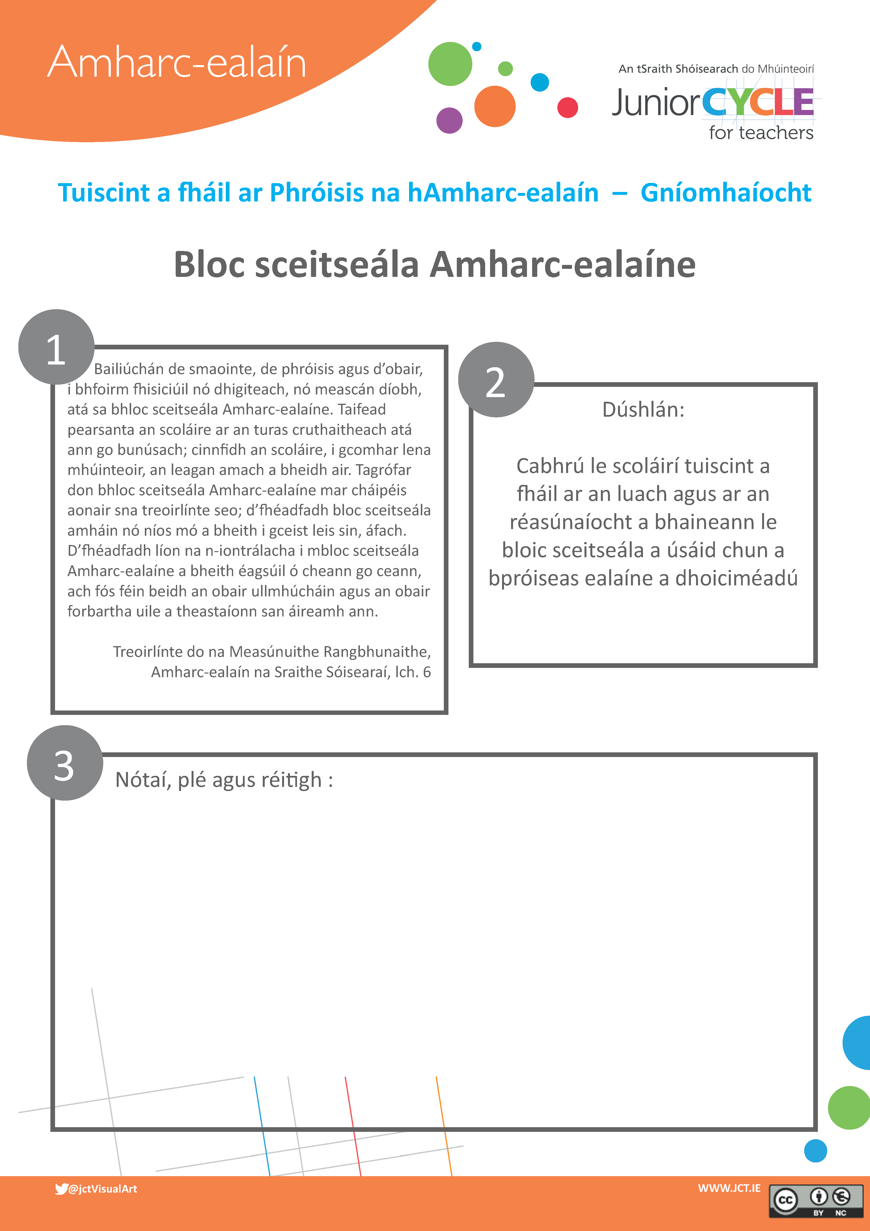 Bloc sceitseála Amharc-ealaíne