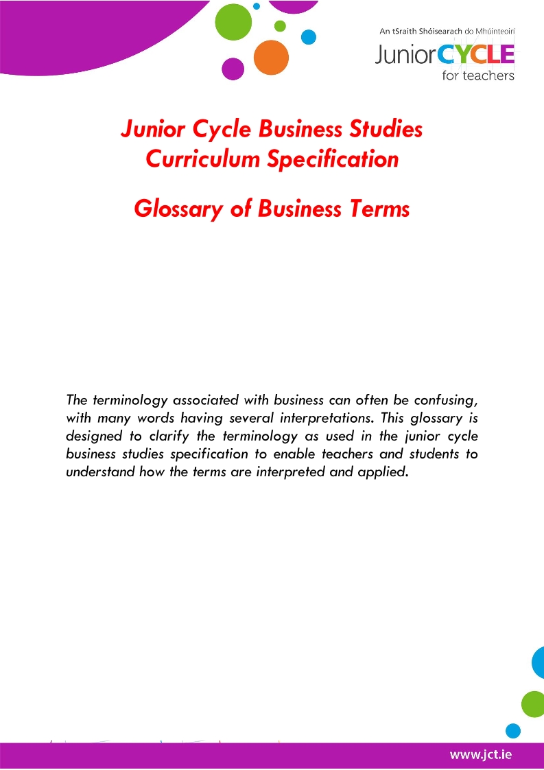 Glossary of Business Terms