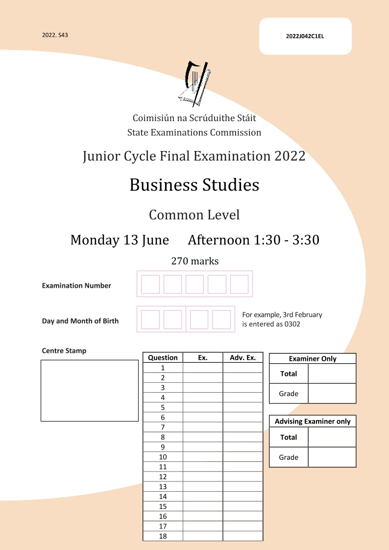 SEC Final Exam Paper 2022