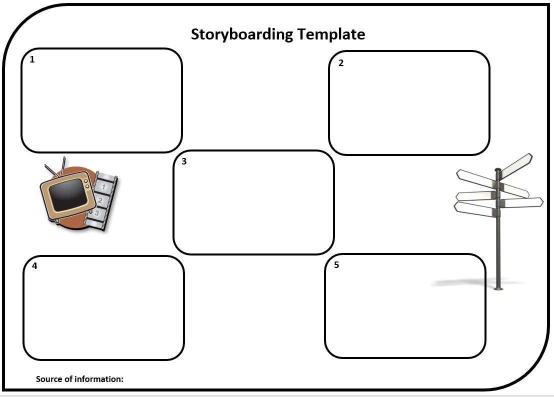Editable storyboard template