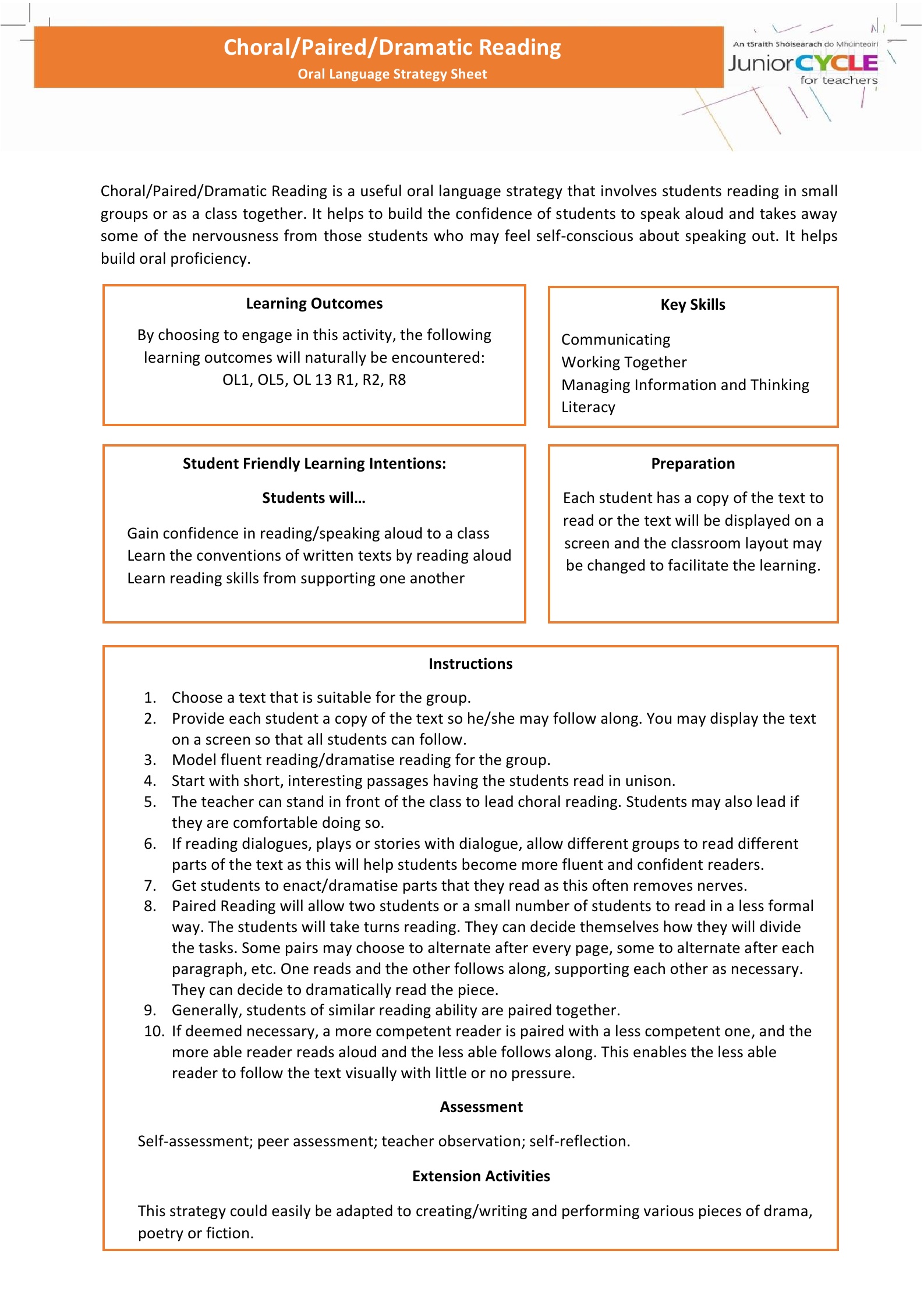 Choral/Paired/Dramatic Reading