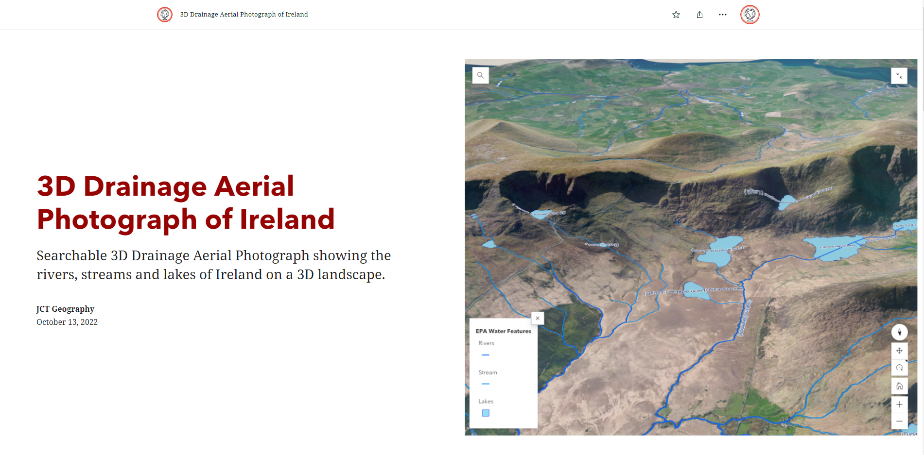 3D Drainage Aerial Photograph of Ireland