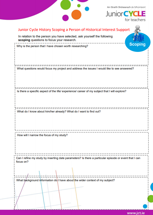 Junior Cycle History Scoping a Person of Historical Interest Support.pdf