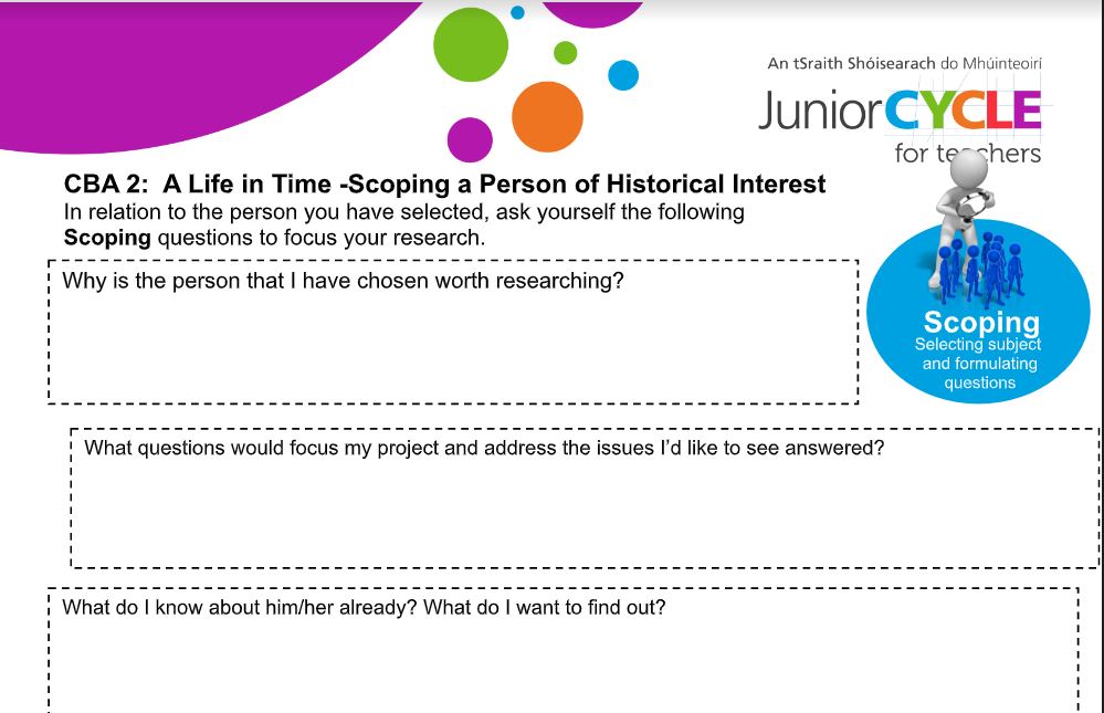 Editable template Scoping a Person of Historical Interest for CBA 2