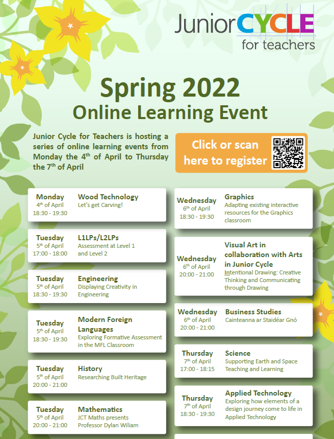 Spring Online Learning Events 2022 Poster
