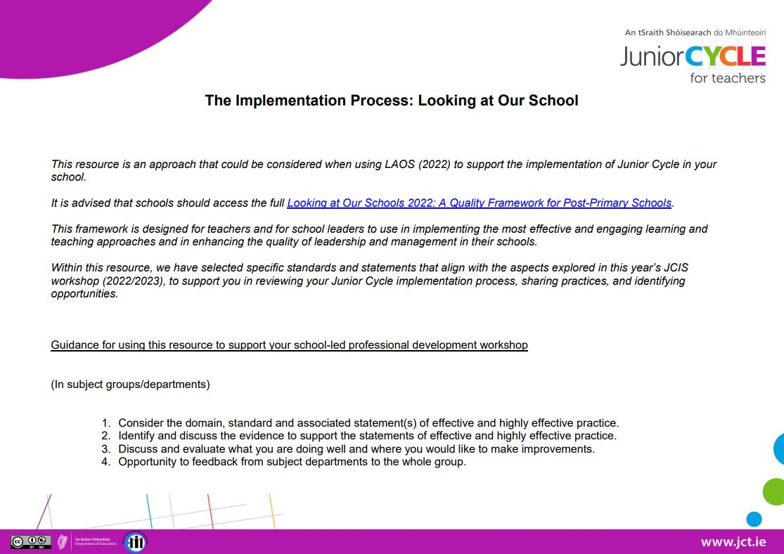 Final Section Resource - Implementation Process Review