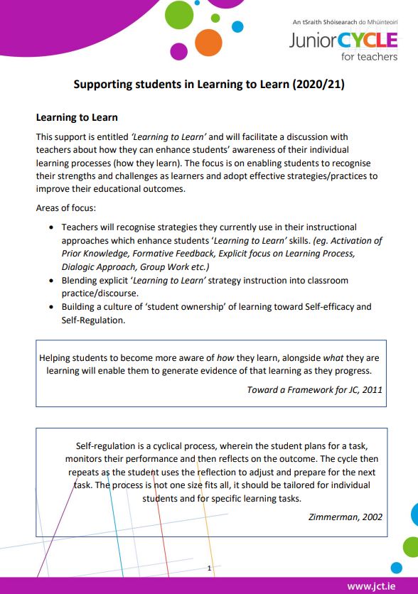 Learning to Learn Booklet