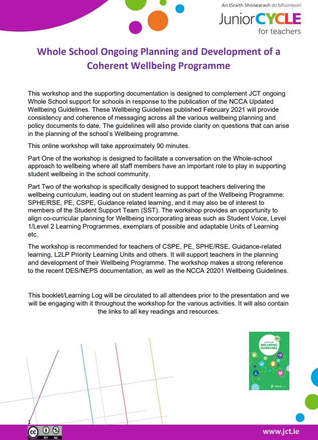 Planning and Development of Wellbeing Programme​