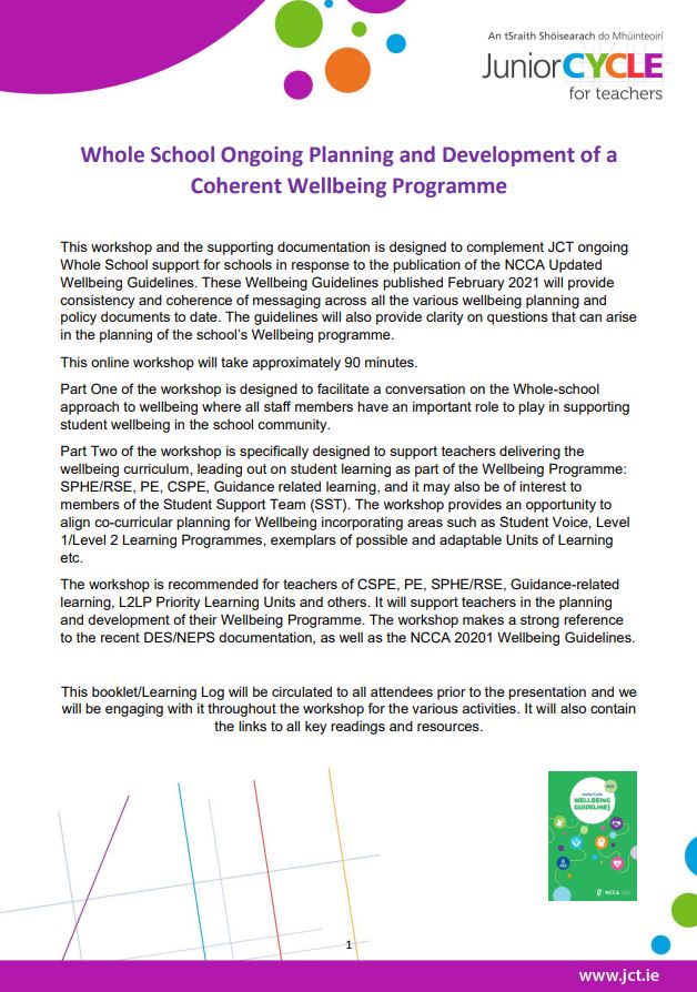 Wellbeing Booklet