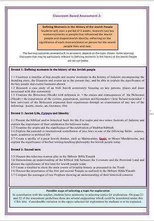 Classroom Based Assessment 2 Overview