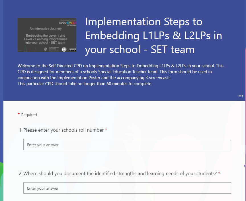 Implementation Form