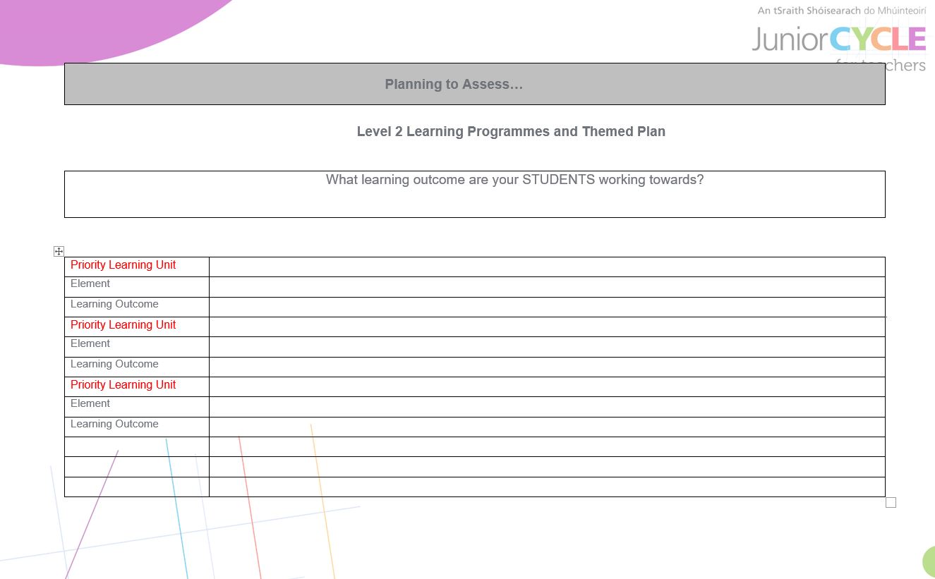 Planning to Assess