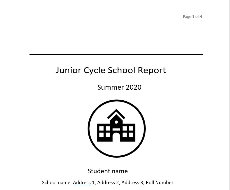 NCCA Sample Junior Cycle School Report: Summer  Level 3