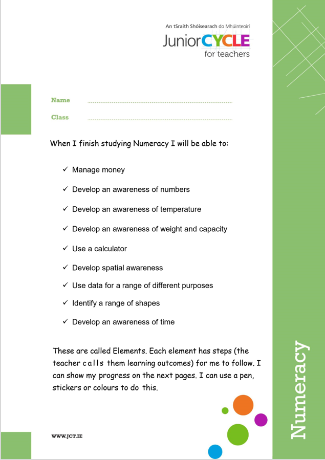 Student Checkpoints Numeracy