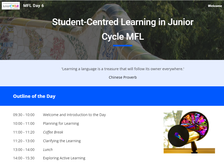 Student-Centered Learning in Junior Cycle MFL