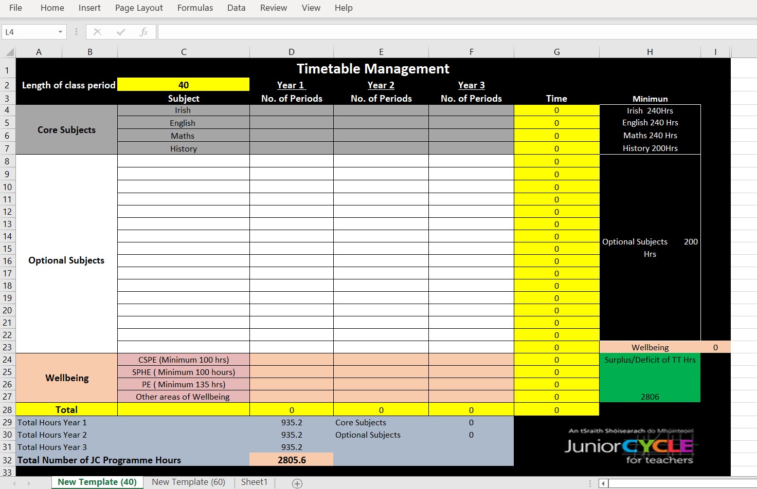 Curriculum Planning Timetable Tool 2022 Onwards