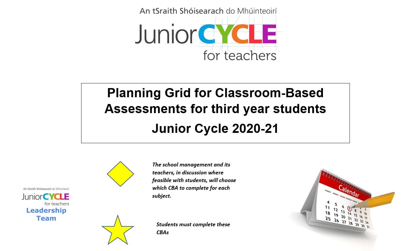 JCT Planning grid for 3rd year CBAs 2020-21