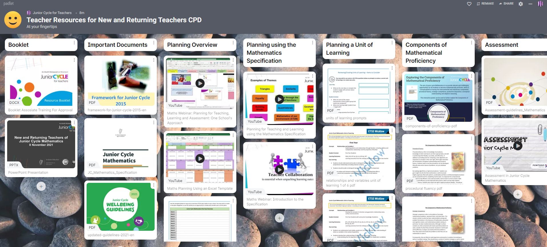 Resource Padlet