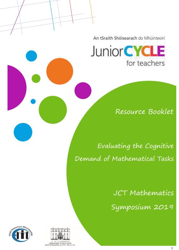 Evaluating the Cognitive Demand of Mathematical Tasks Booklet