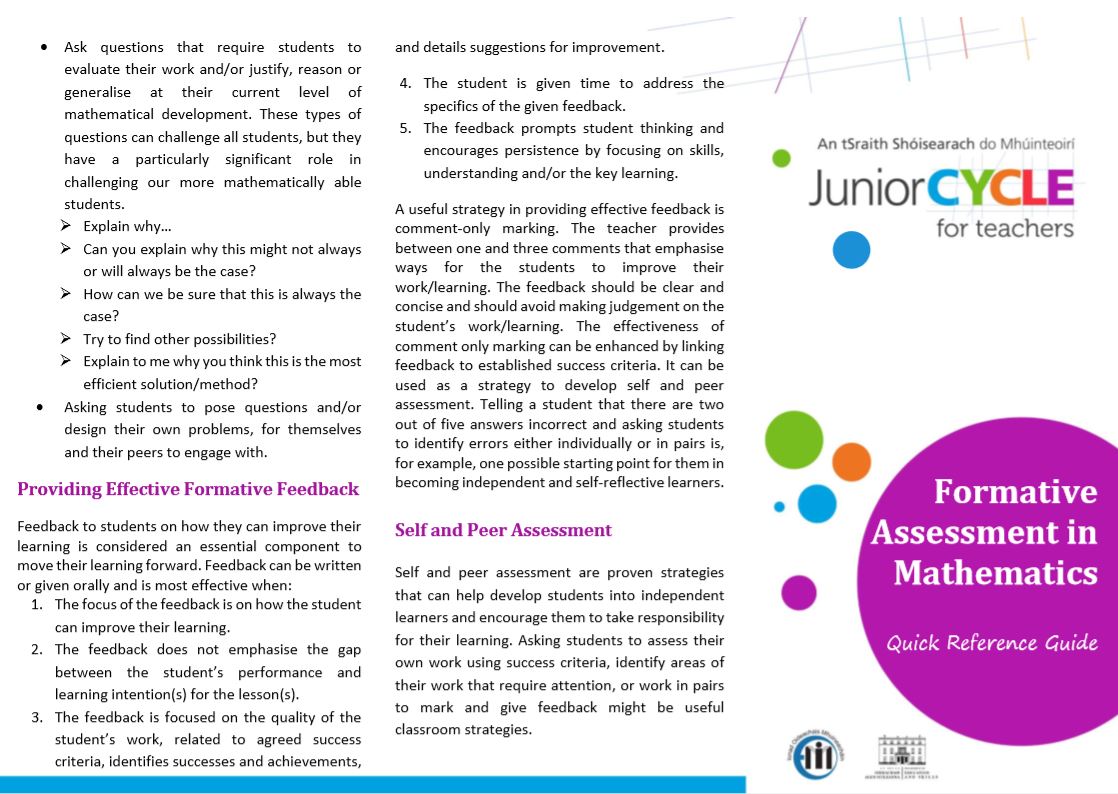 Formative Assessment Leaflet