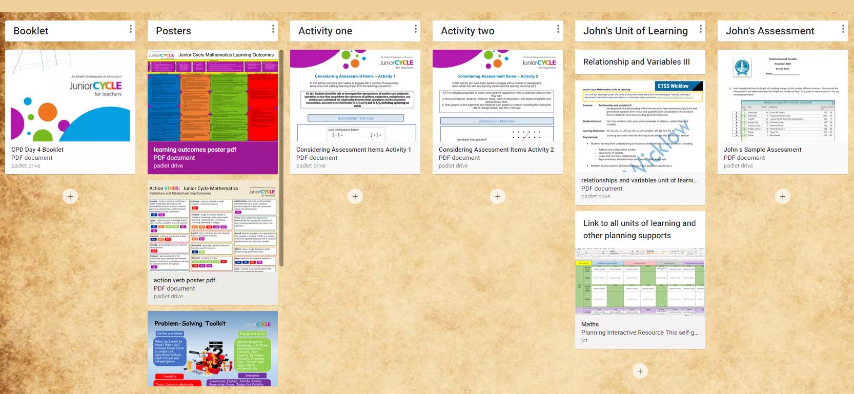 Resources Padlet