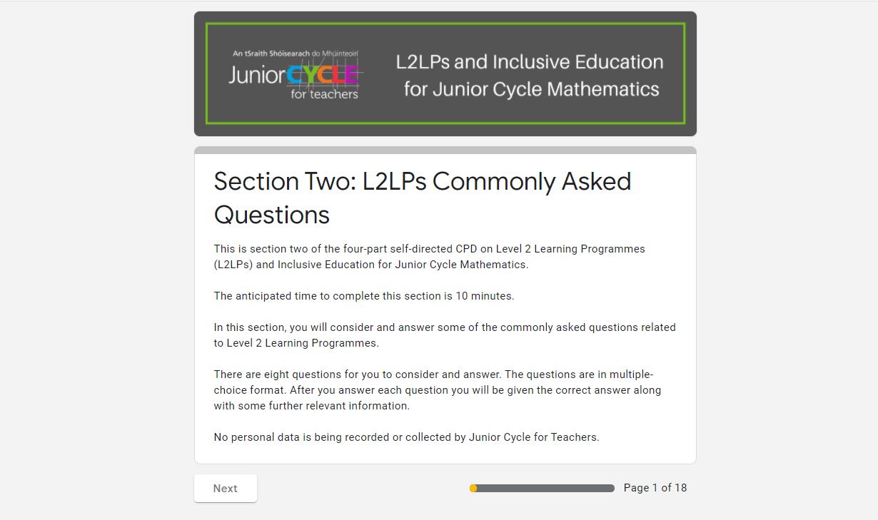L2LPs and Inclusive Education Section 2