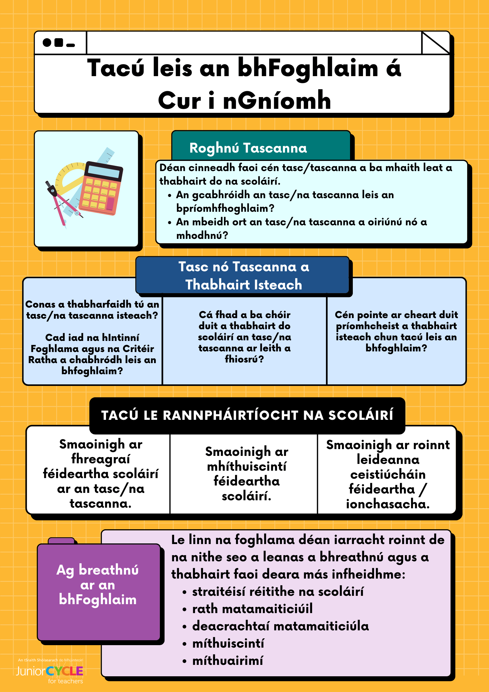 Tacú leis and bhFoghlaim á Cur i nGníomh