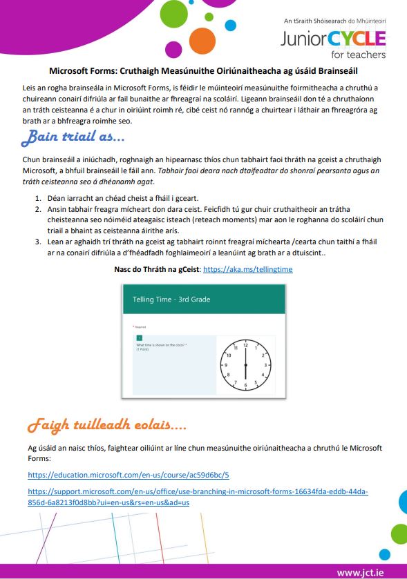 Microsoft Forms: Cruthaigh Measúnuithe Oiriúnaitheacha ag úsáid Brainseáil