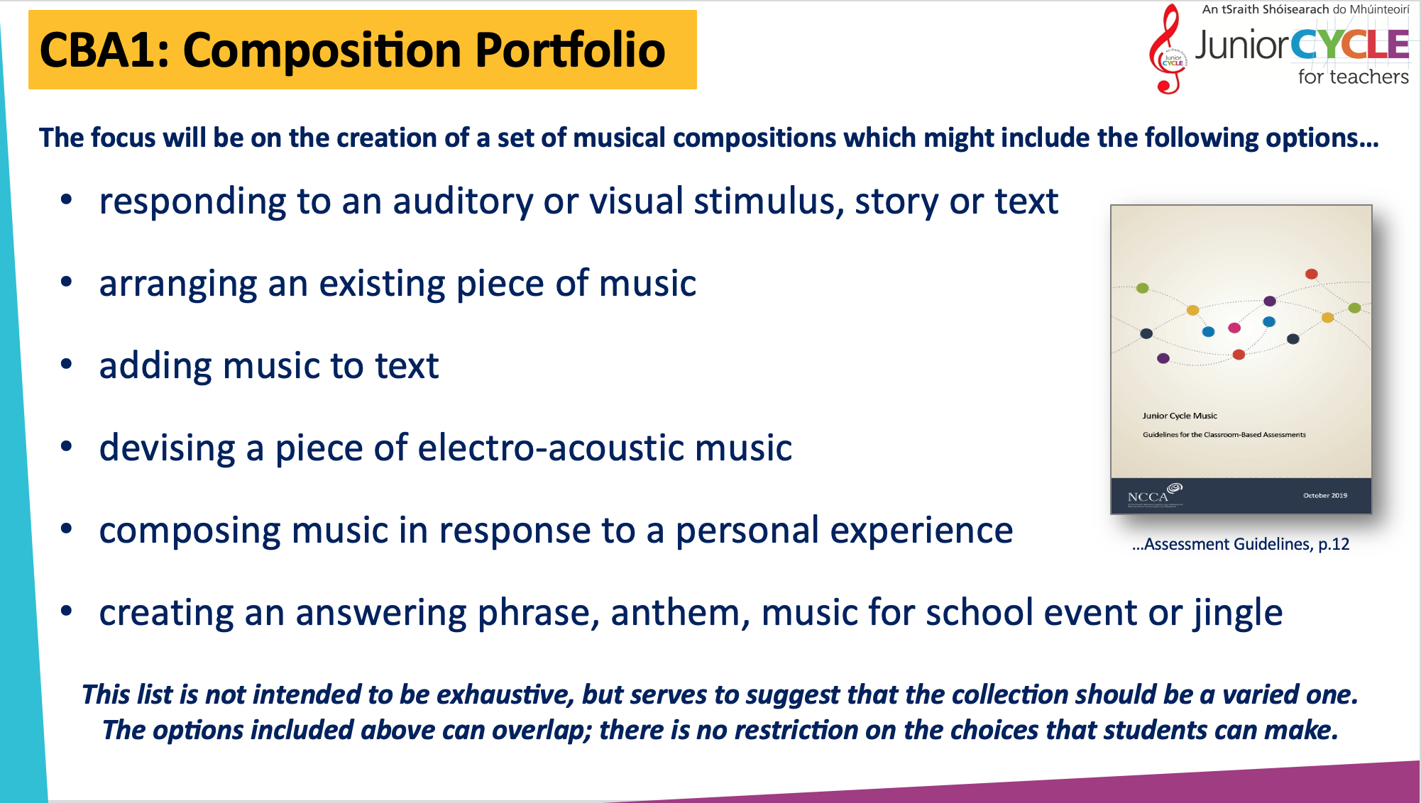 CBA1: Composition Portfolio - Suggested Compositions