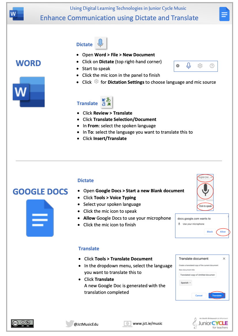 Enhance Communication using Dictate and Translate - WORD