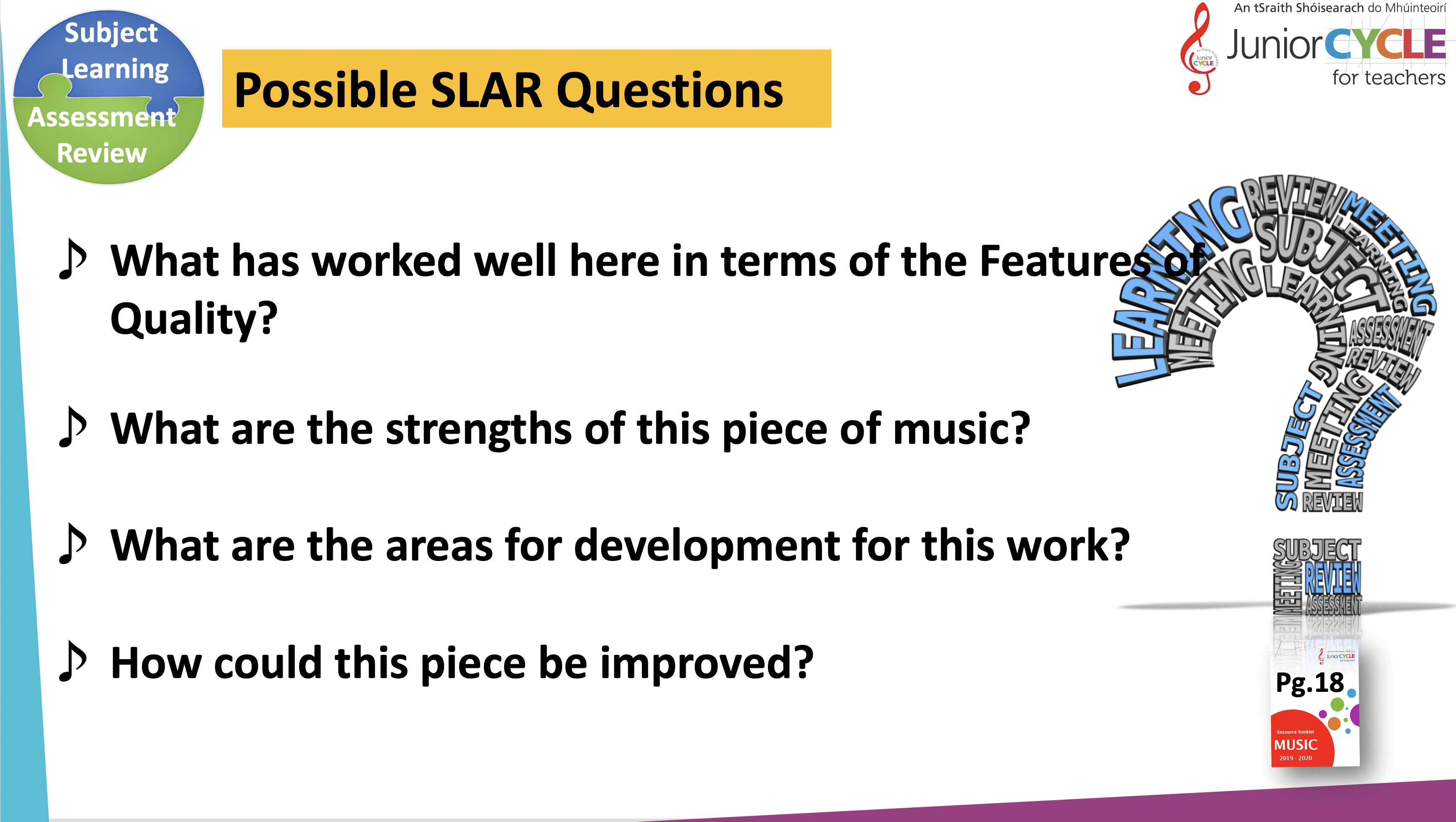 Possible Questions for SLAR Meeting