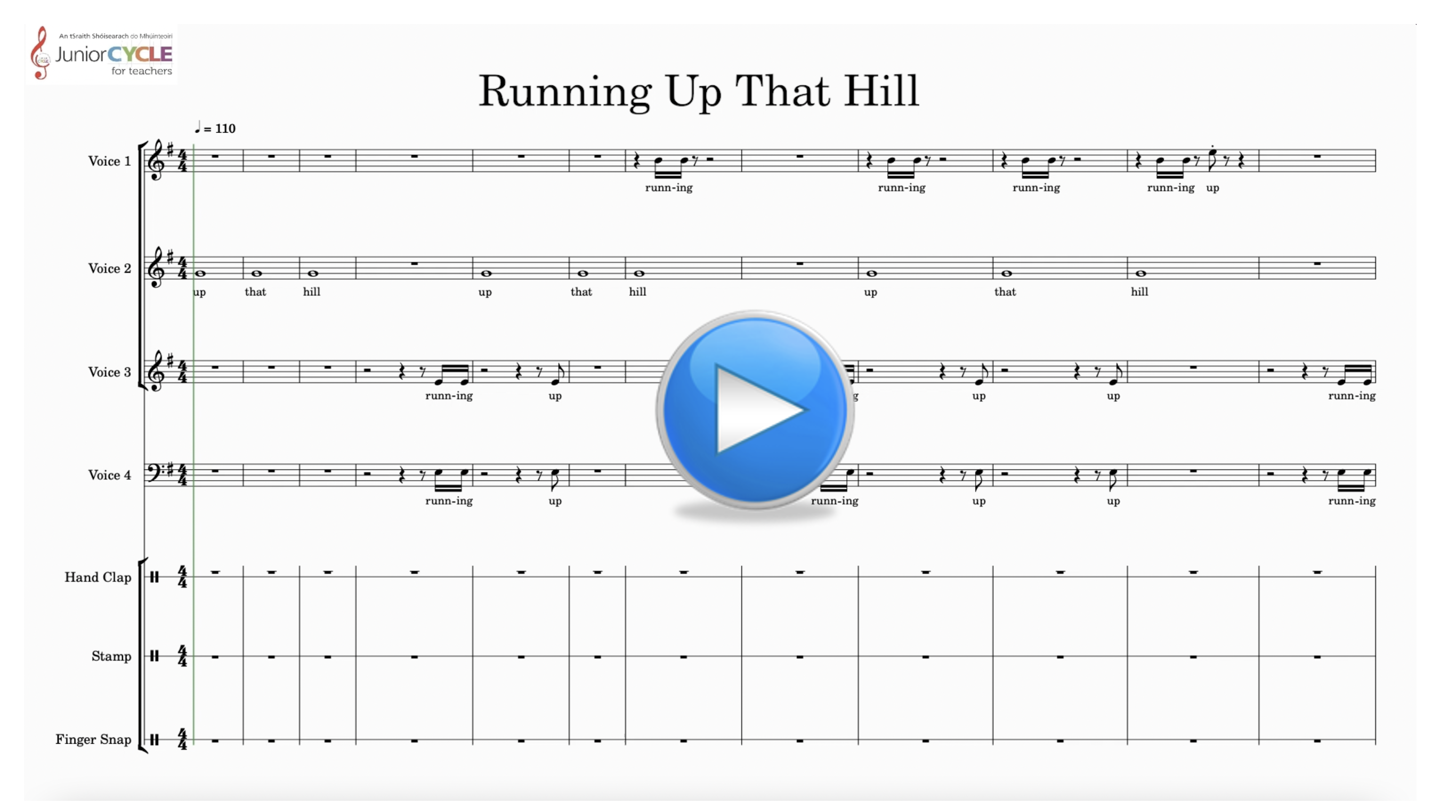 Link to Running Up That Hill Video Score