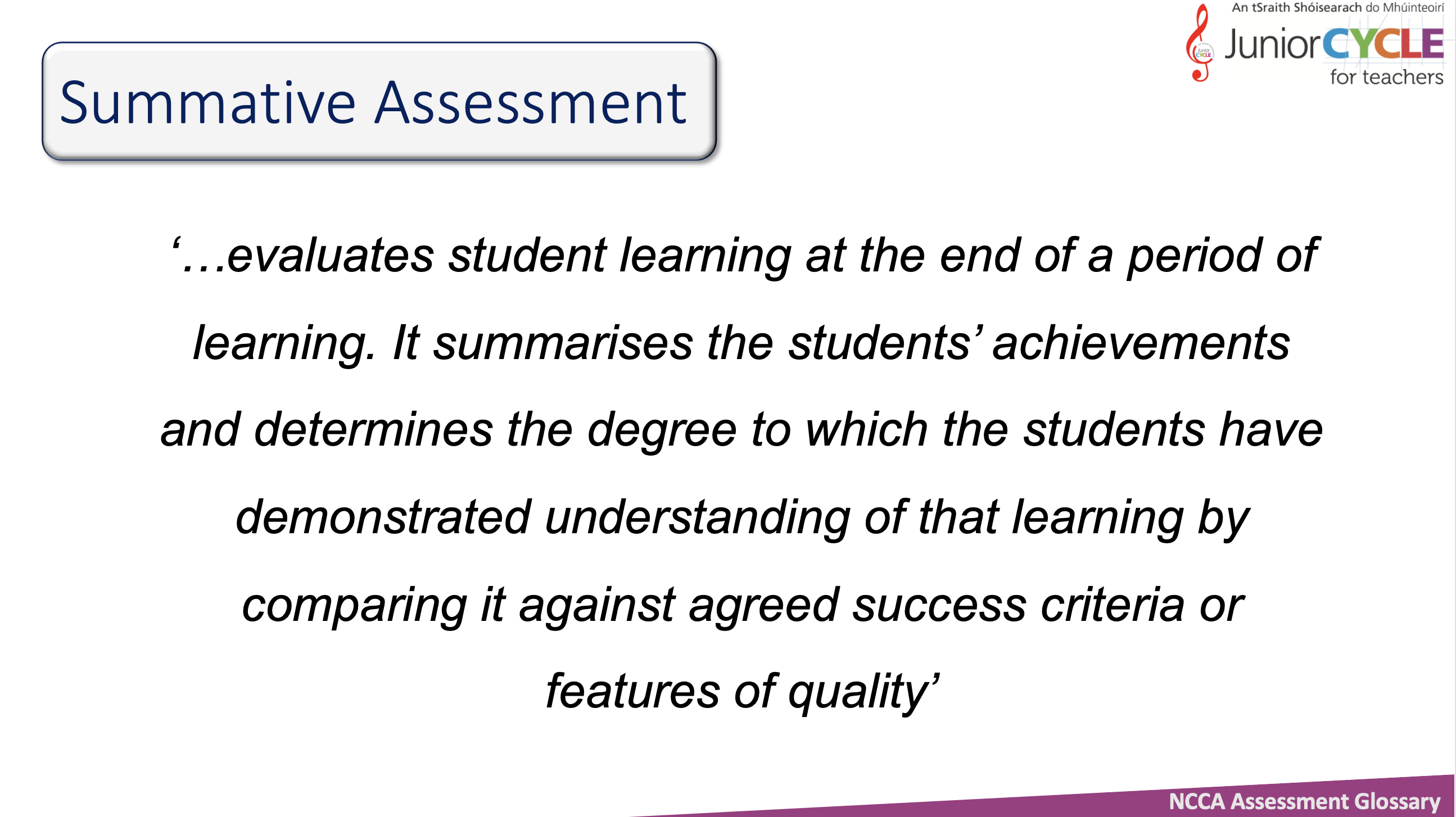 Summative Assessment