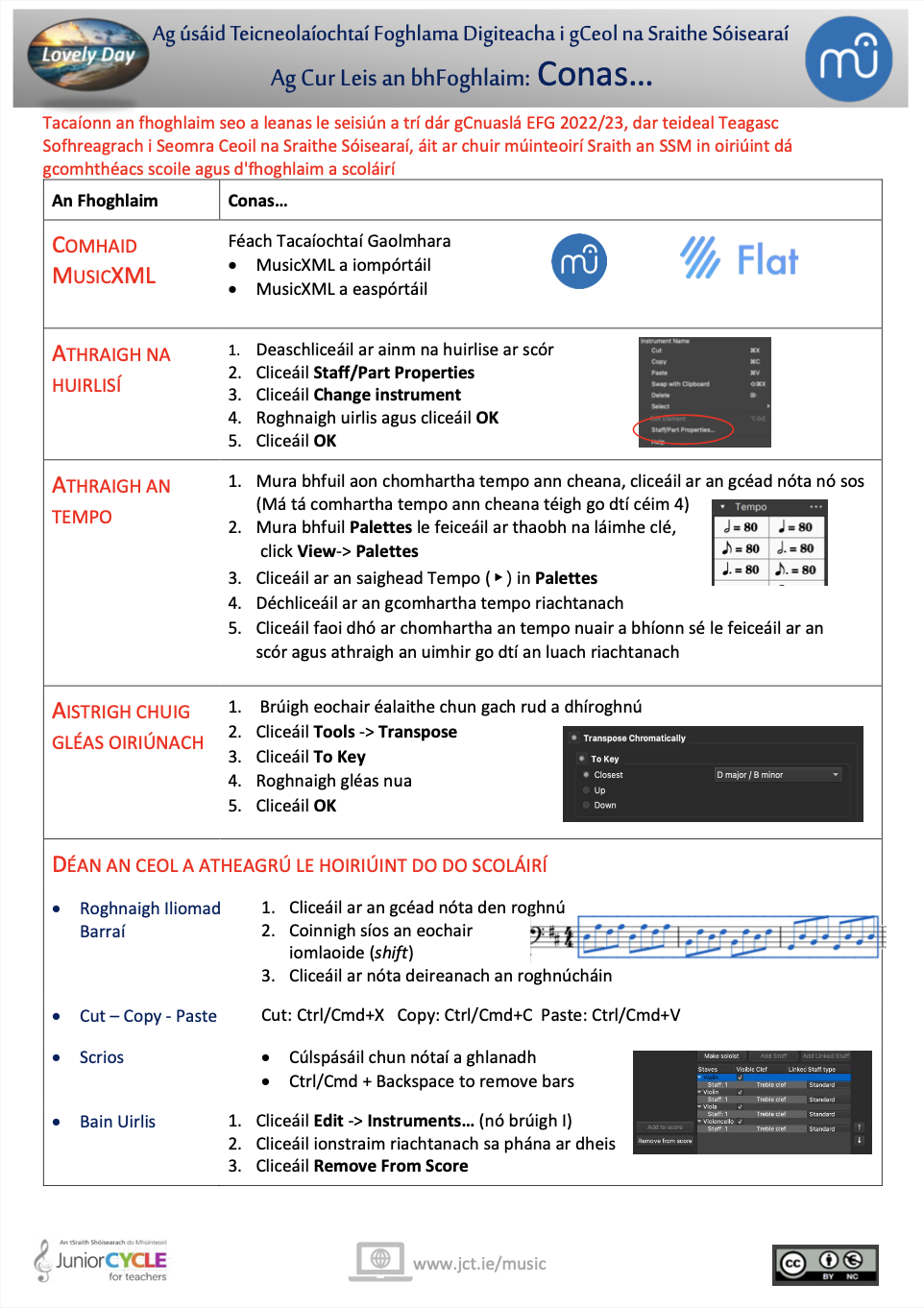 Ag Cur leis an bhFoghlaim (DLT) - Conas... MUSESCORE 3