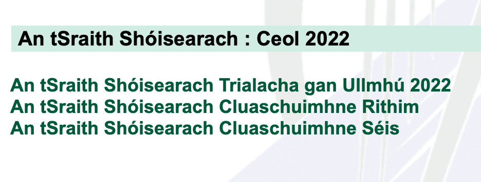 An tSraith Shóisearach : Ceol 2022