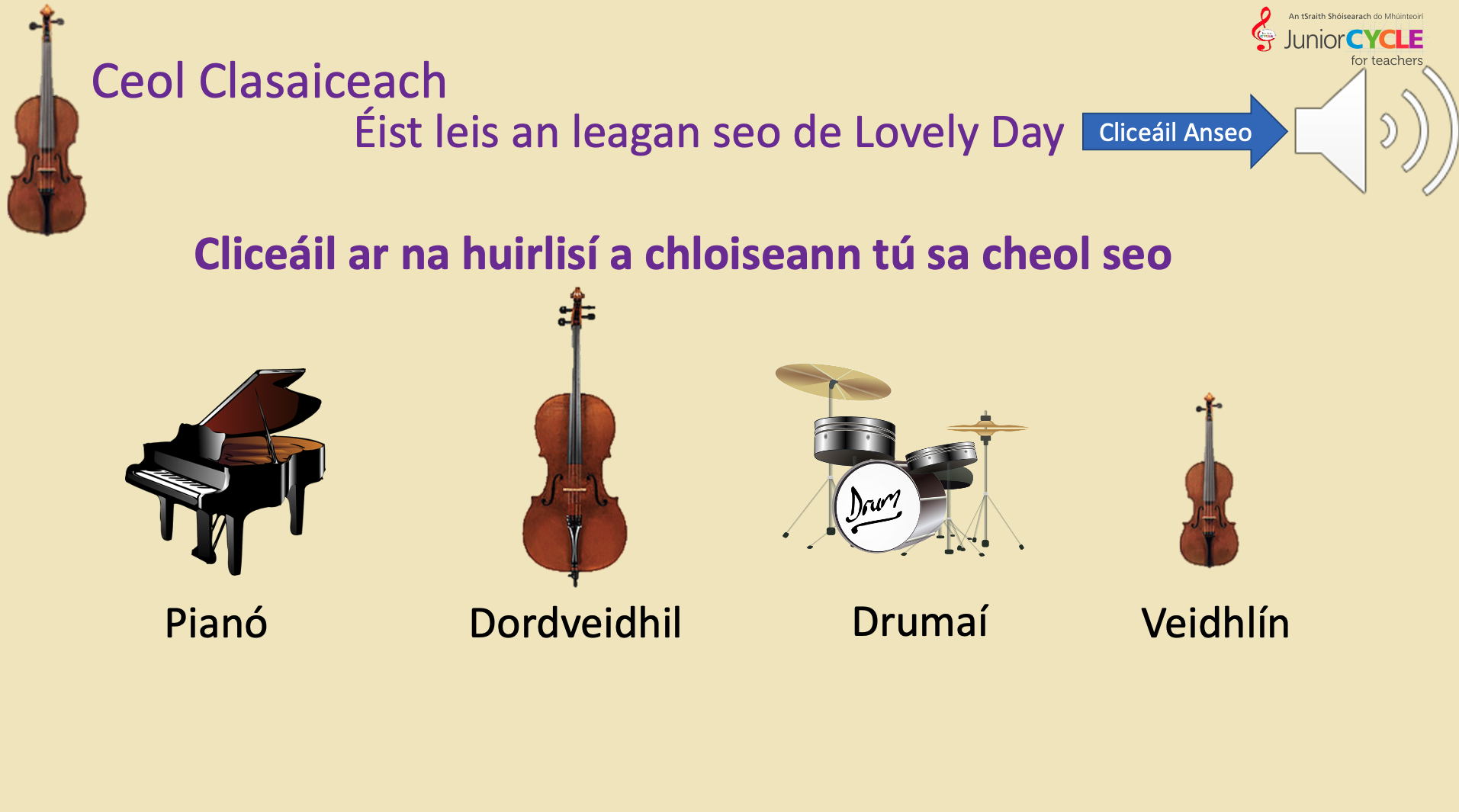 CEOL CLASAICEACH - Gníomhaíocht Clár Foghlama Leibhéal 2 (CFL2anna)