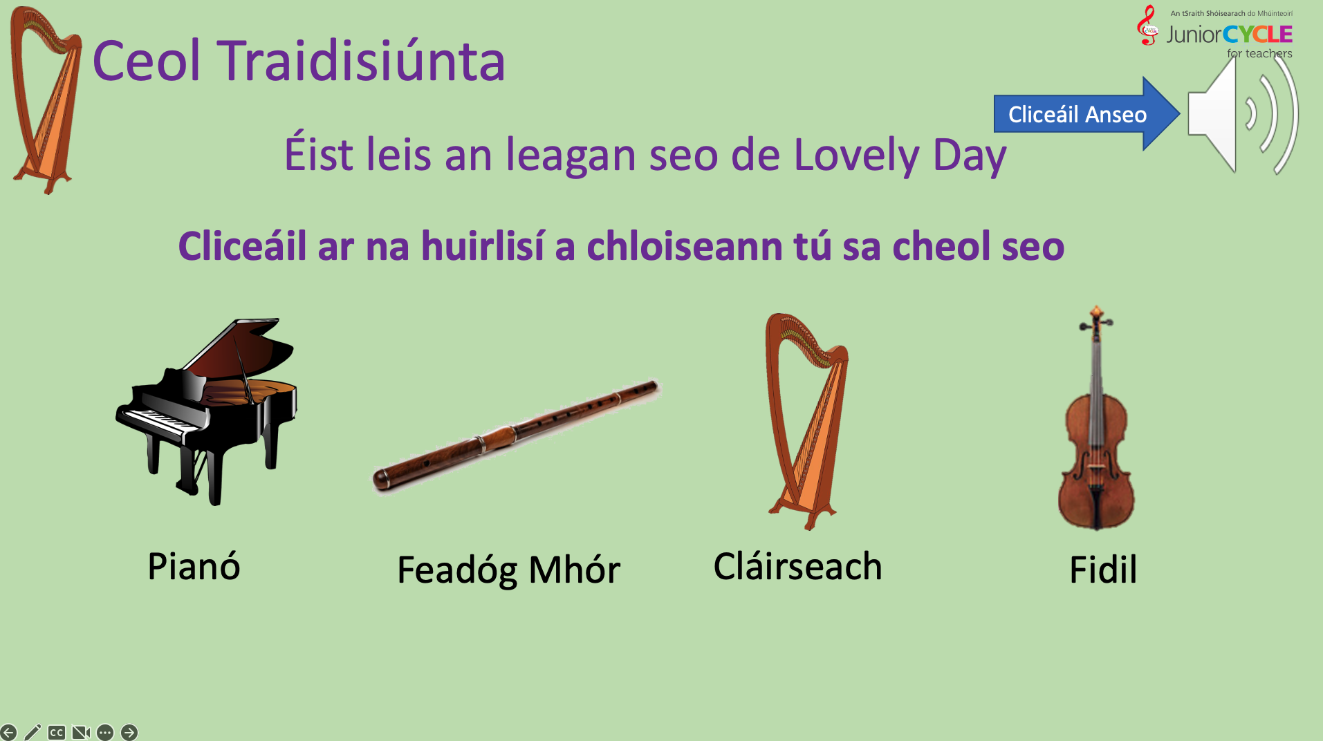 CEOL TRAIDISIÚNTA - Gníomhaíocht Clár Foghlama Leibhéal 2 (CFL2anna)