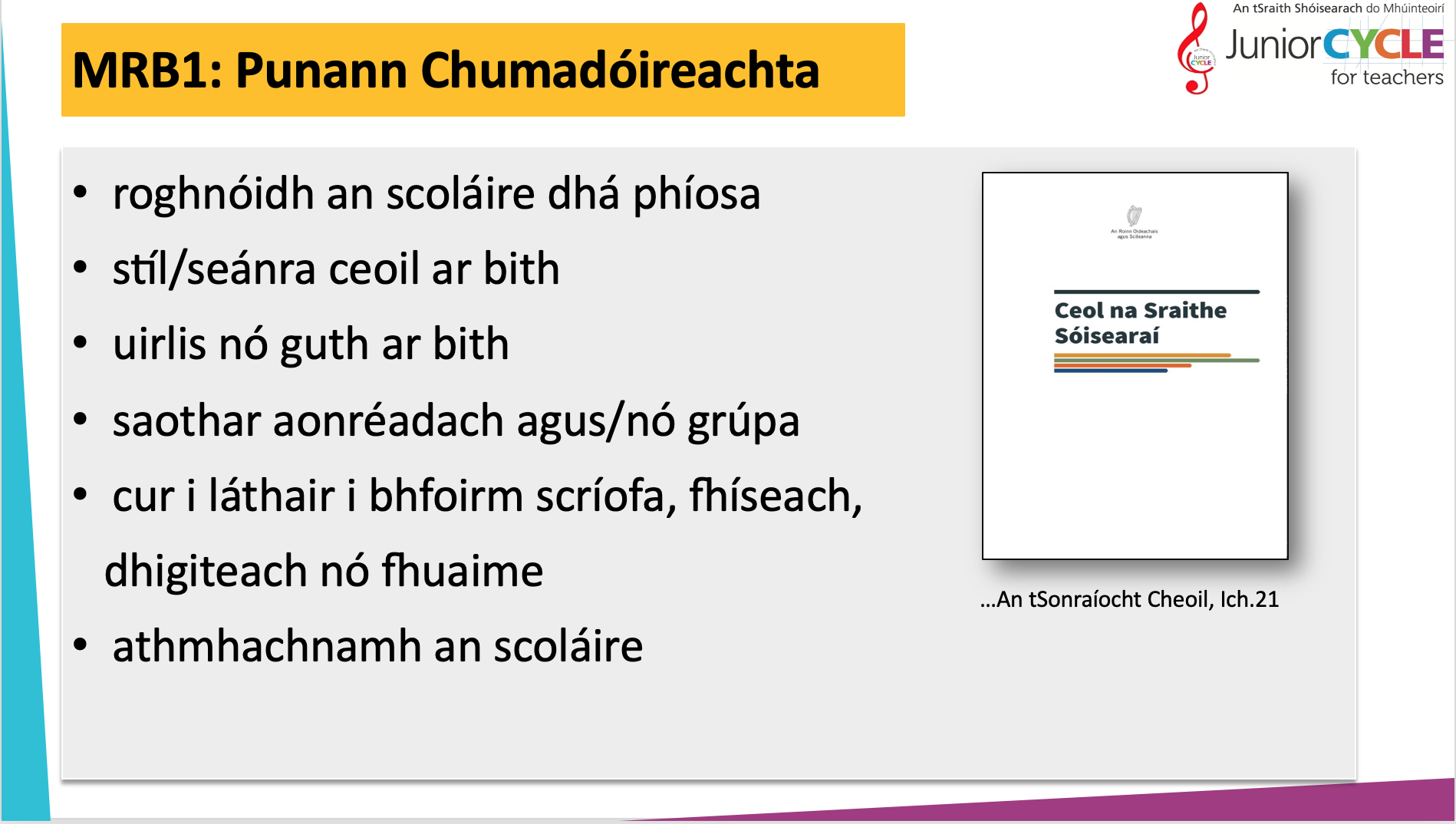 MRB1: Punann Chumadóireachta - Forléargas