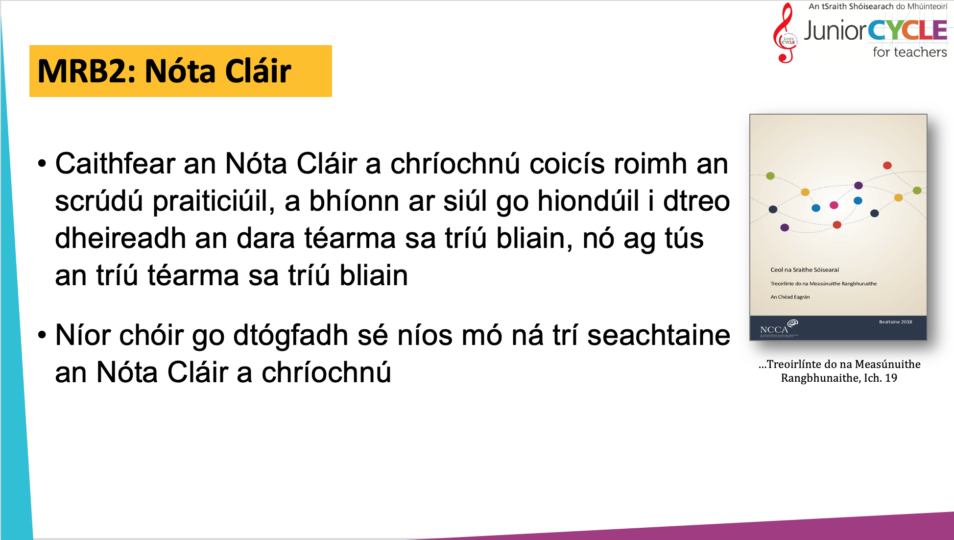 MRB2: Nóta Cláir - Dátaí