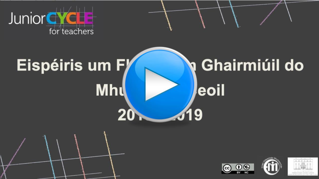 Eispéiris um Fhoghlaim Ghairmiúil 2018 - 2019: Láithreoireacht